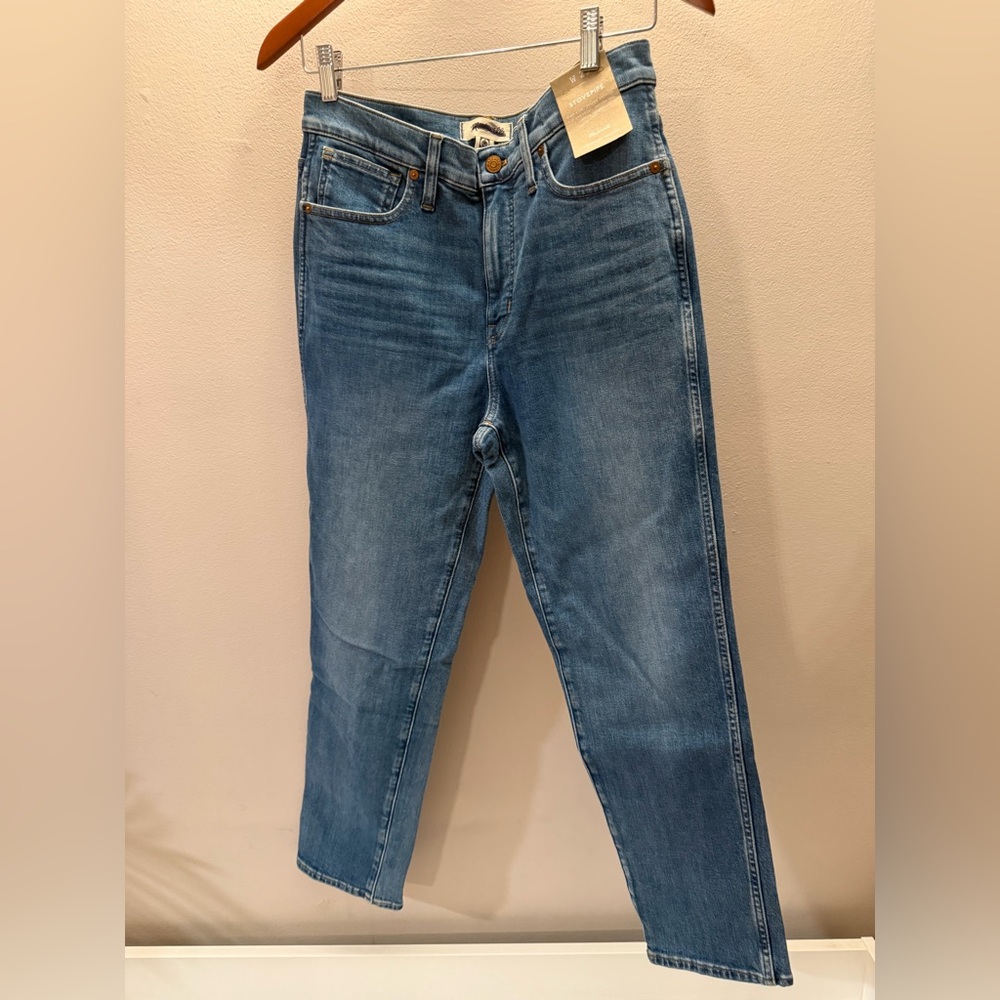 Madewell Stovepipe High Rise Jeans Blue NJ187 Womens 29 Ankle Magic Pockets